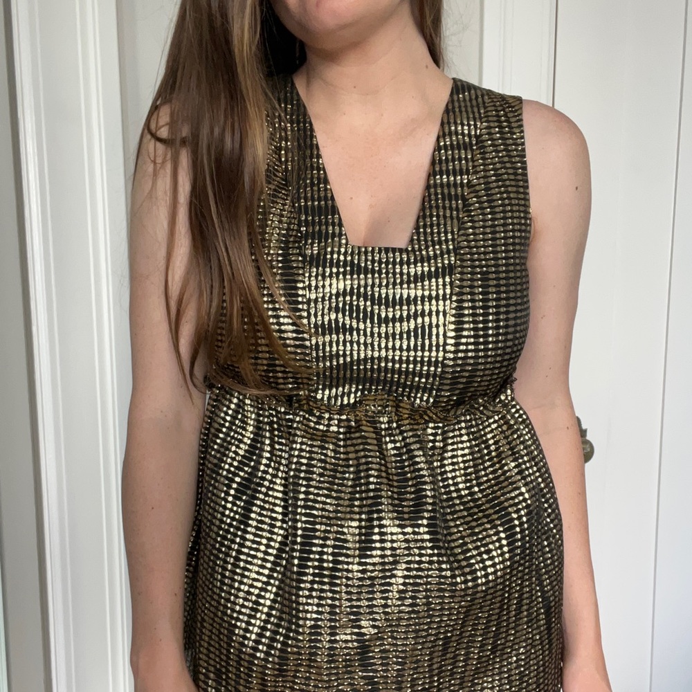 Flirty Gold Metallic top